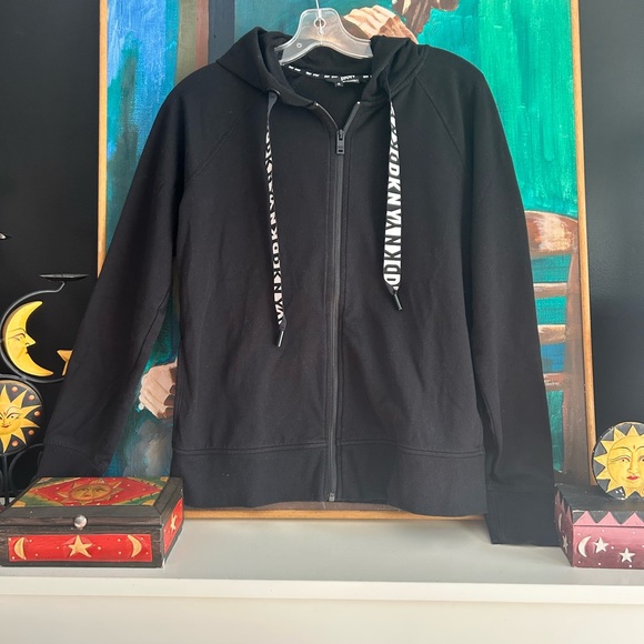 DKNY Sport Black Sport Zip-Up Hoodie - Picture 2 of 10